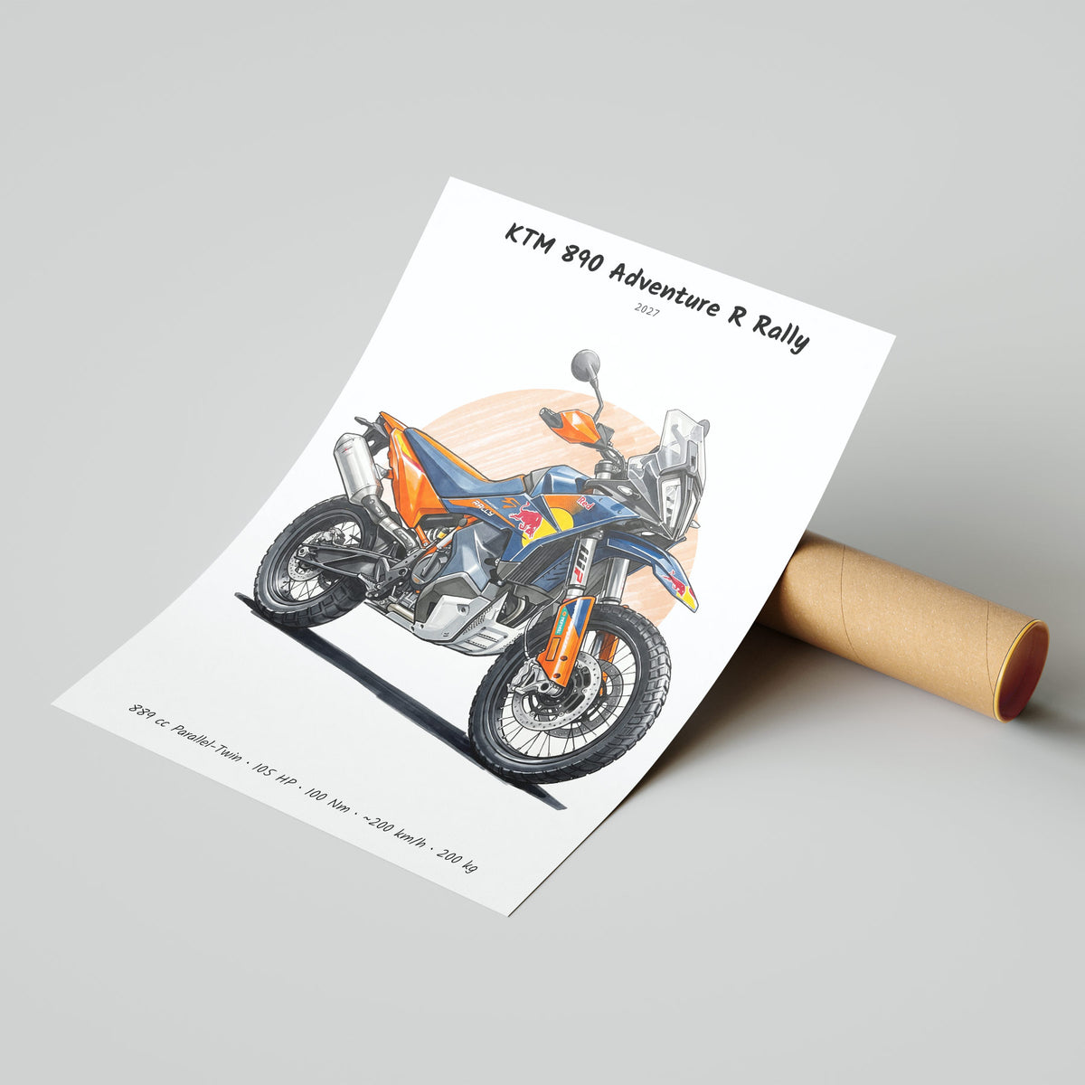 KTM 890 Adventure R Rally 2027 Poster