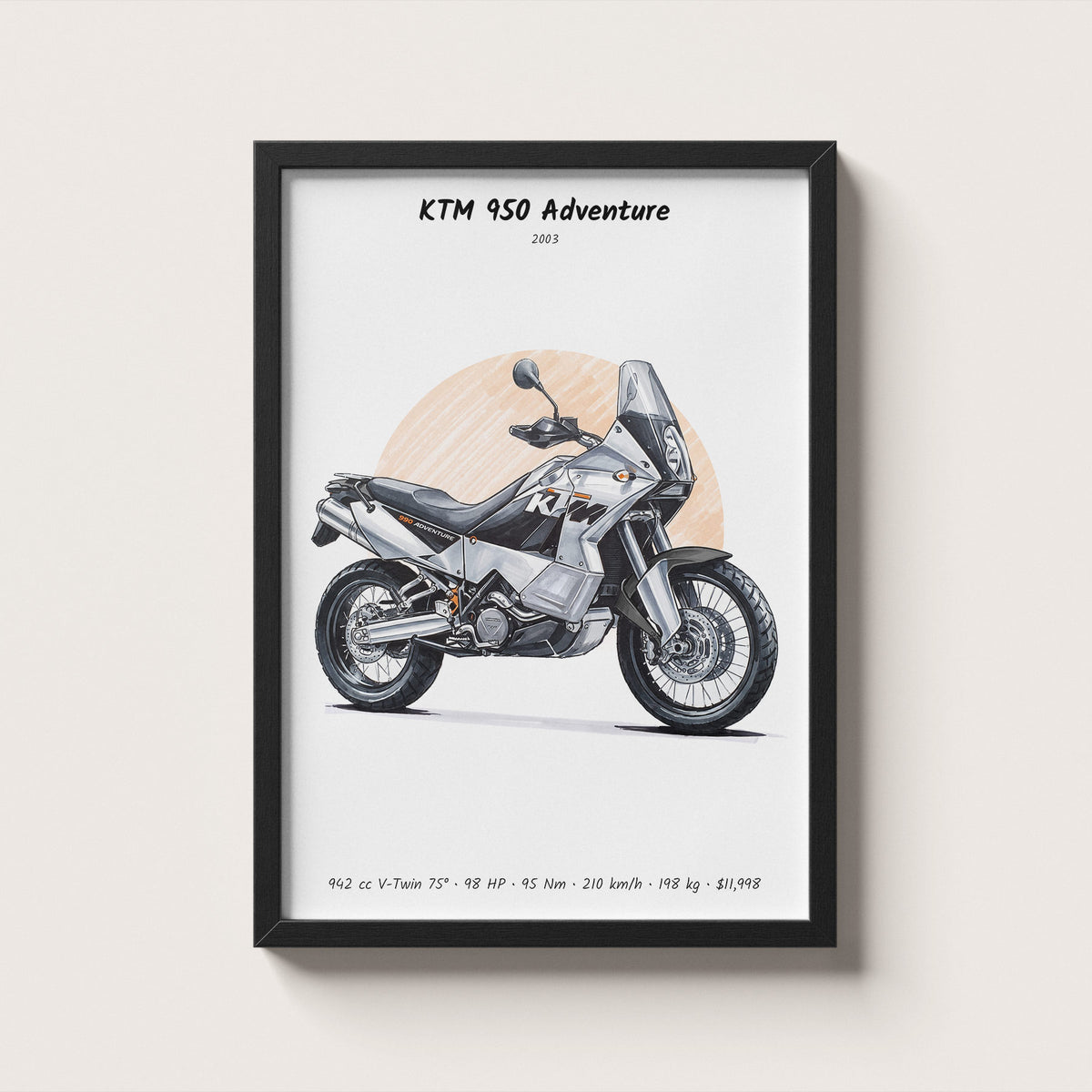 KTM 950 Adventure 2003 Wall Art