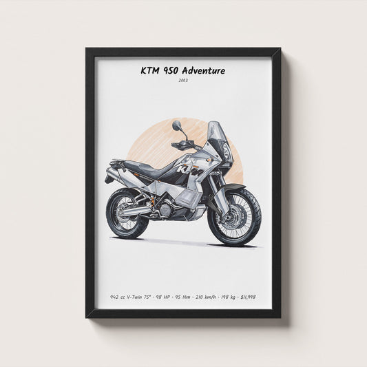 KTM 950 Adventure 2003 Wall Art