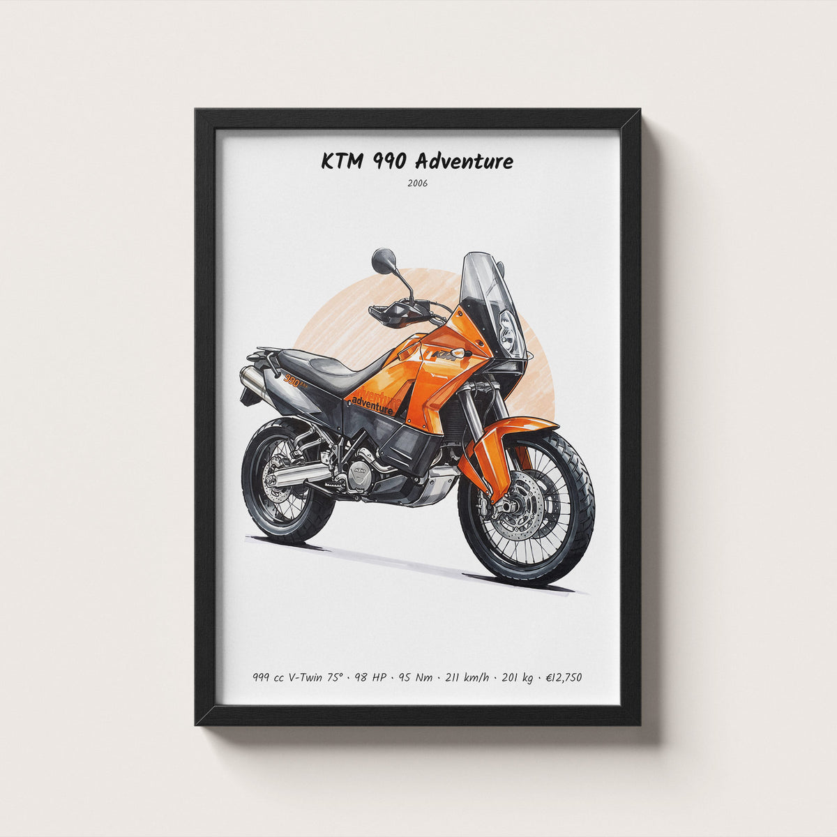KTM 990 Adventure 2006 Wall Art