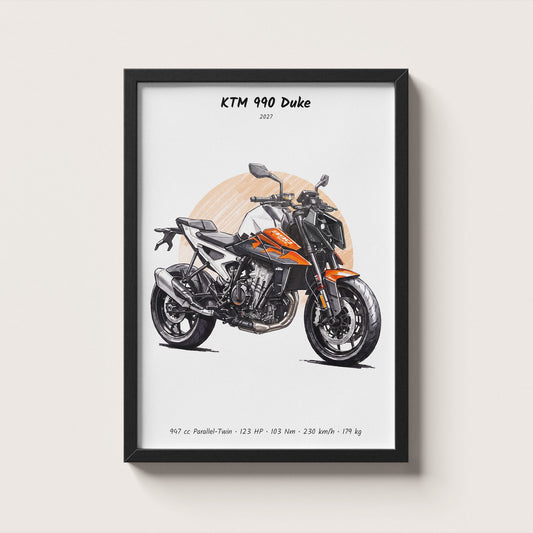 KTM 990 Duke 2027 Wall Art