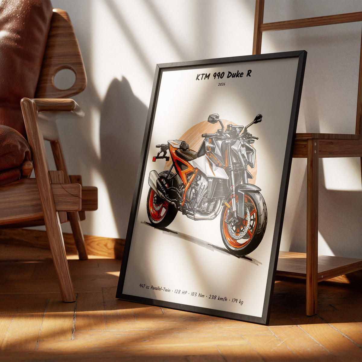 KTM 990 Duke R 2026 Wall Art