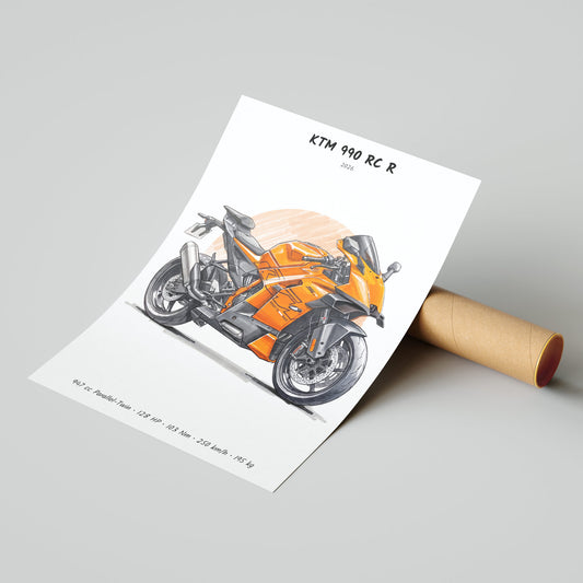 KTM 990 RC R 2026 Poster