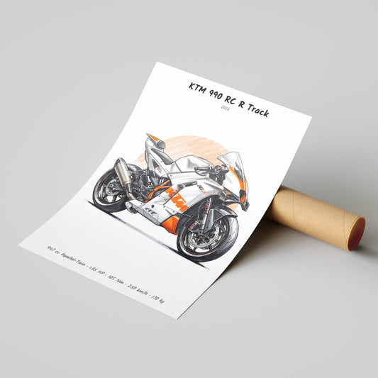 KTM 990 RC R Track 2026 Poster
