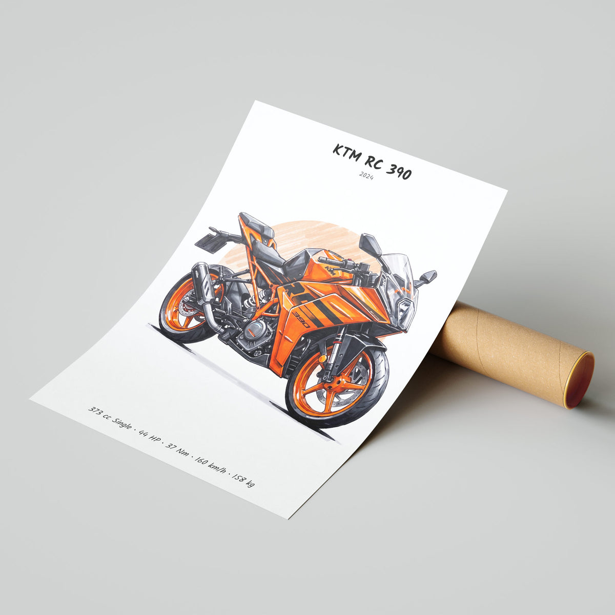 KTM RC 390 2024 Poster