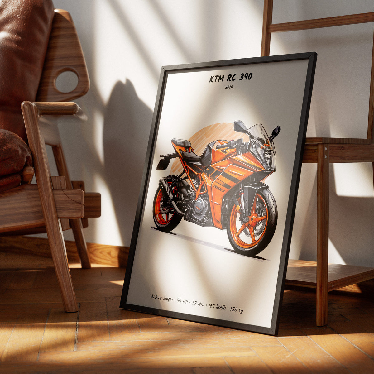 KTM RC 390 2024 Wall Art