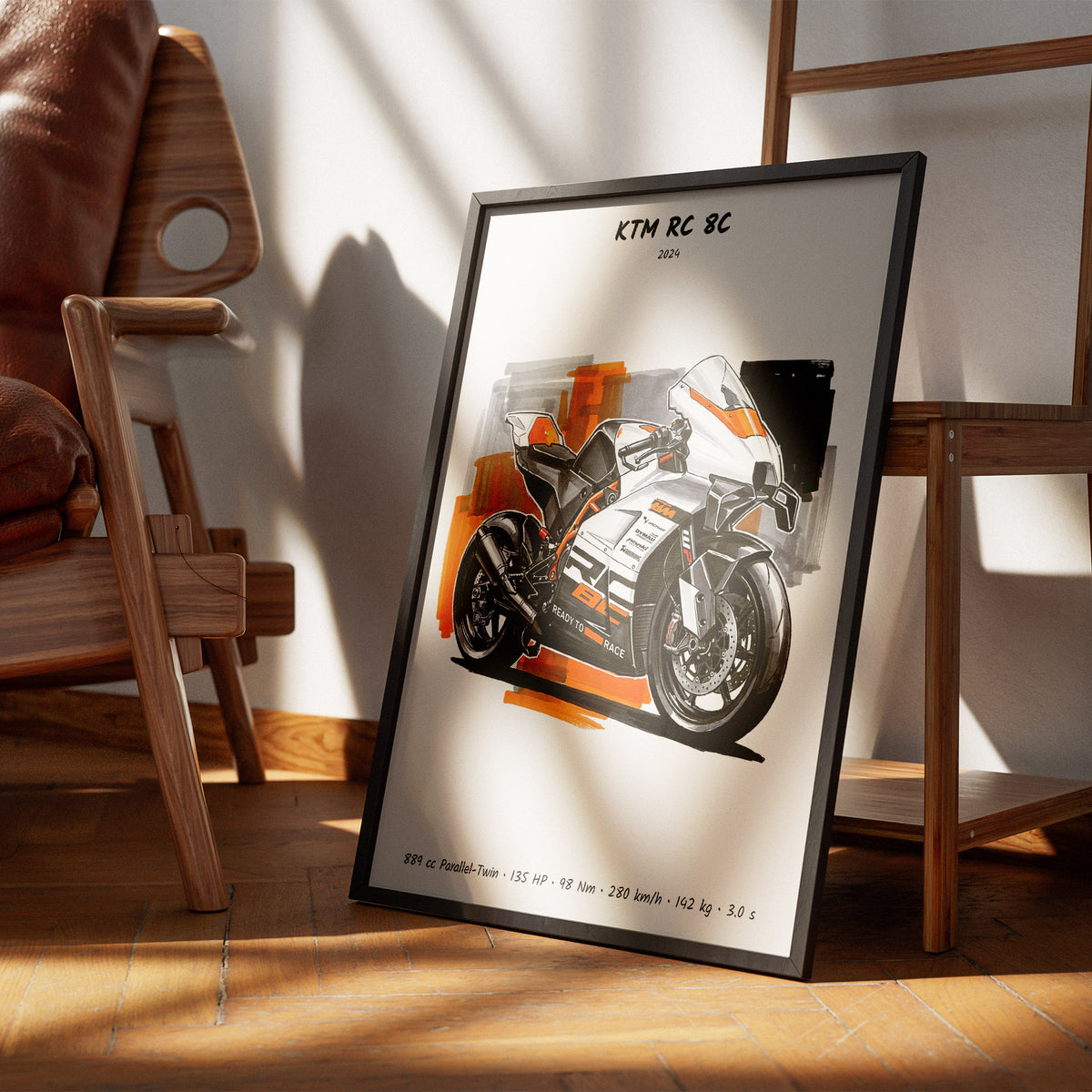 KTM RC 8C Motorcycle Art Print