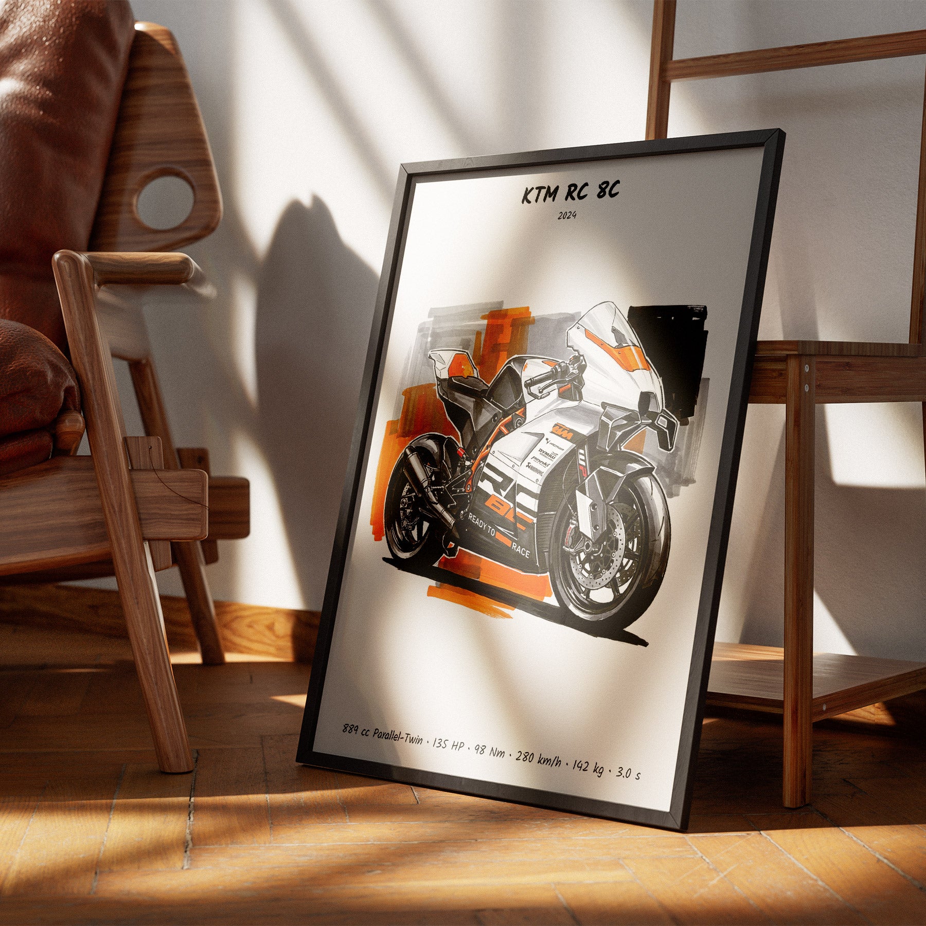 KTM RC 8C Motorcycle Art Print