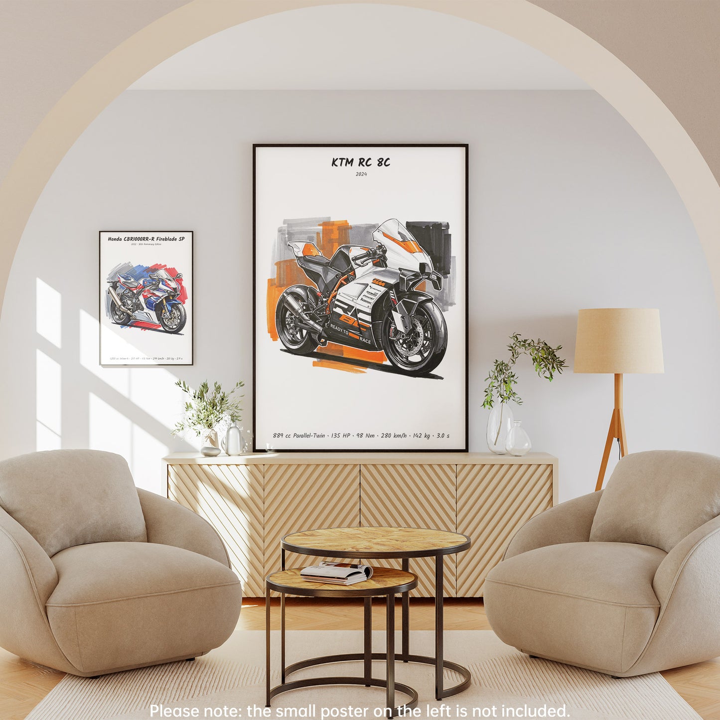 KTM RC 8C Motorcycle Art Print