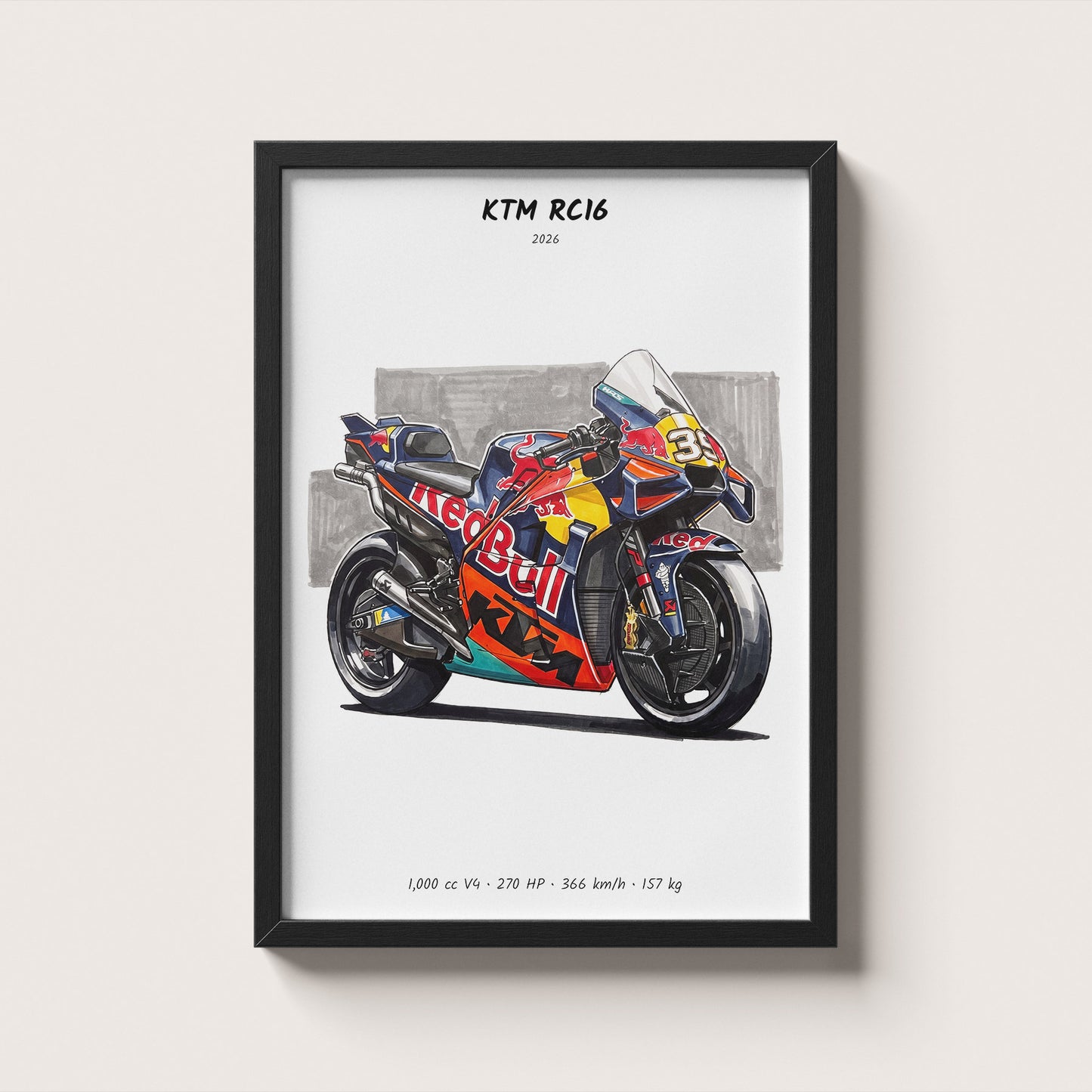 KTM RC16 MotoGP Art Print