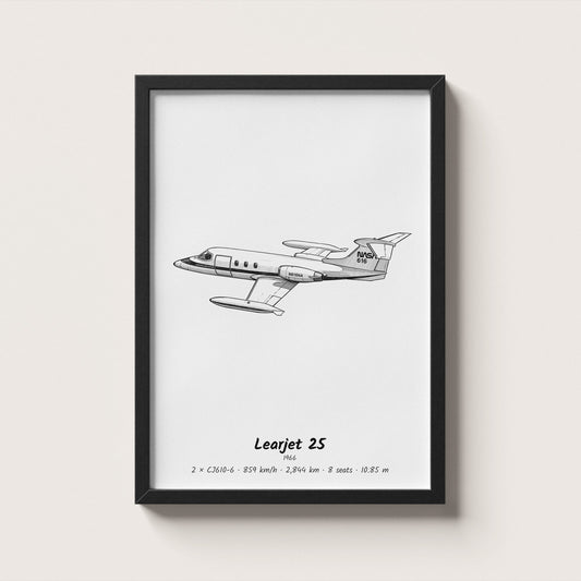 Learjet 25 Wall Art