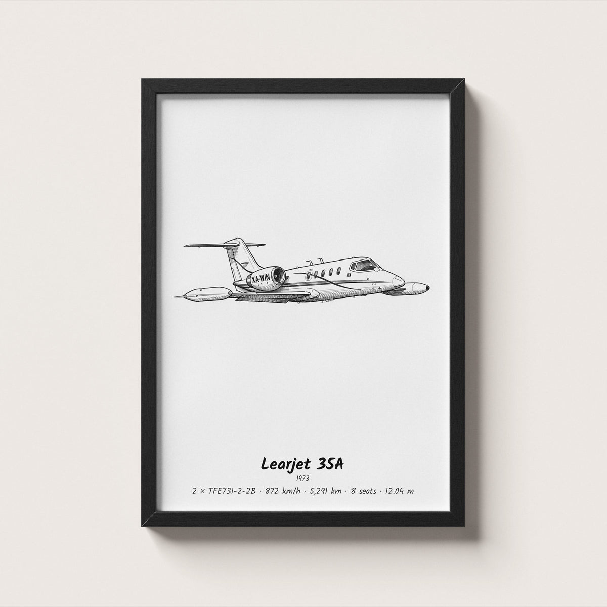 Learjet 35A Wall Art