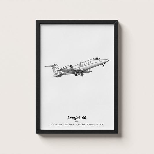 Learjet 60 Wall Art