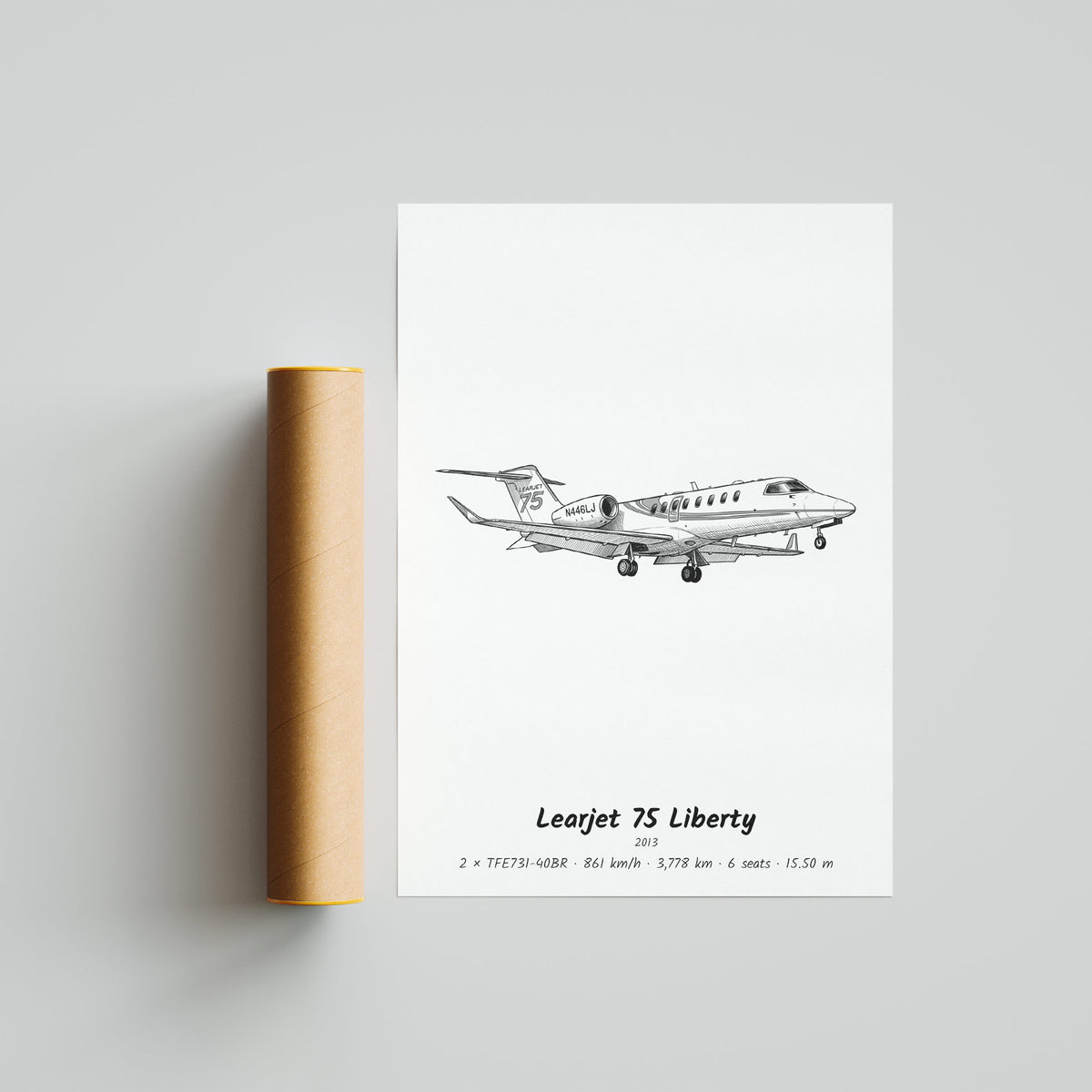 Learjet 75 Liberty Poster Print