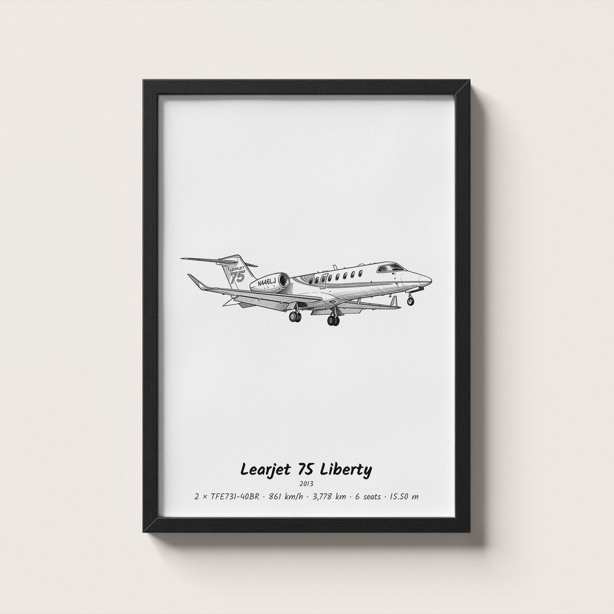 Learjet 75 Liberty Wall Art