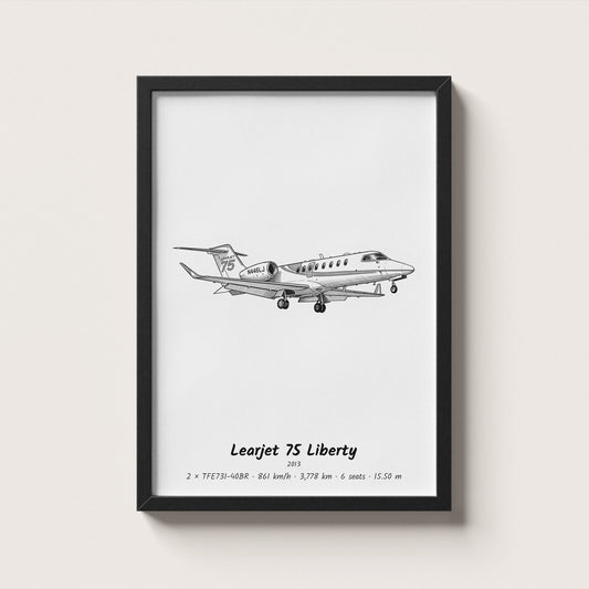 Learjet 75 Liberty Wall Art