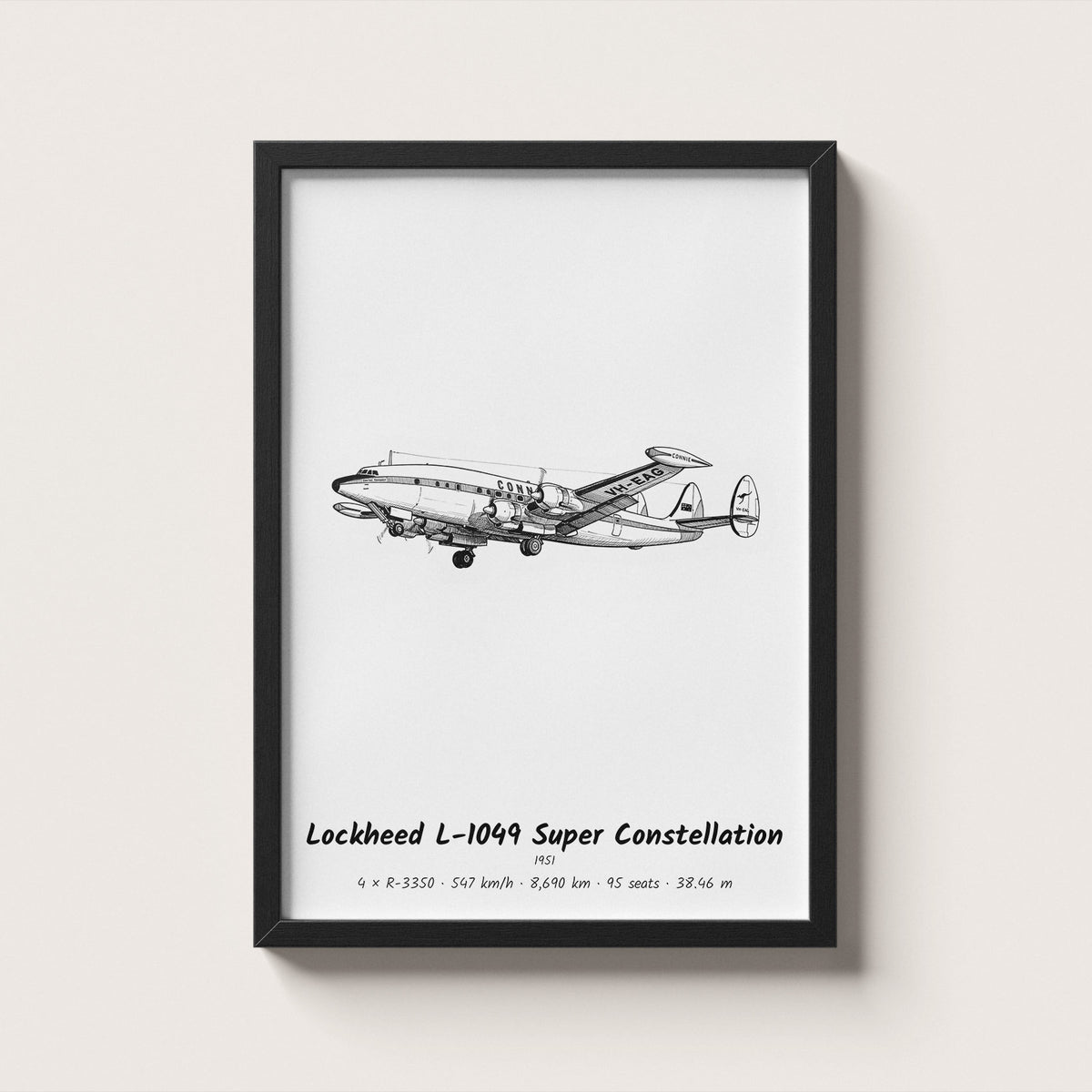 Lockheed L-1049 Super Constellation Airliner Wall Art