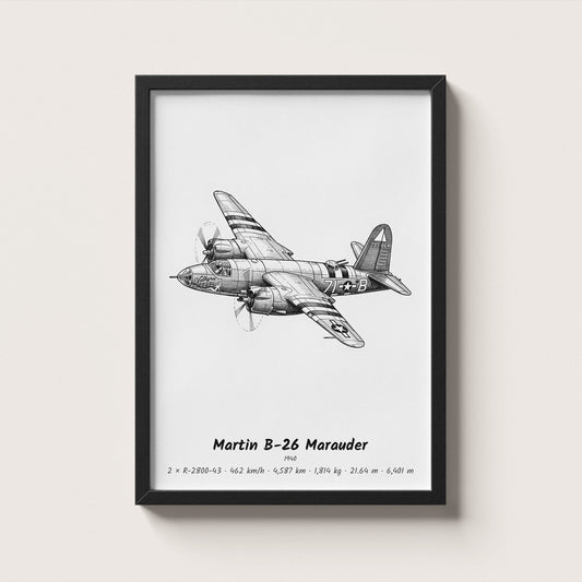 Martin B-26 Marauder Wall Art