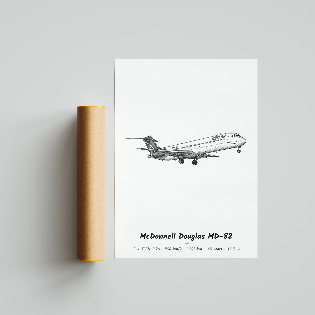 McDonnell Douglas MD-82 Poster Print