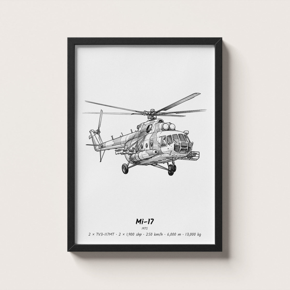 Mil Mi-17 Helicopter Wall Art