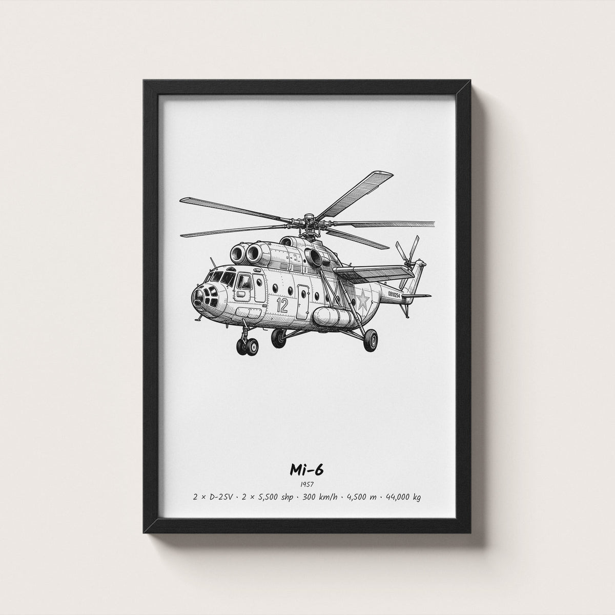 Mil Mi-6 Helicopter Wall Art