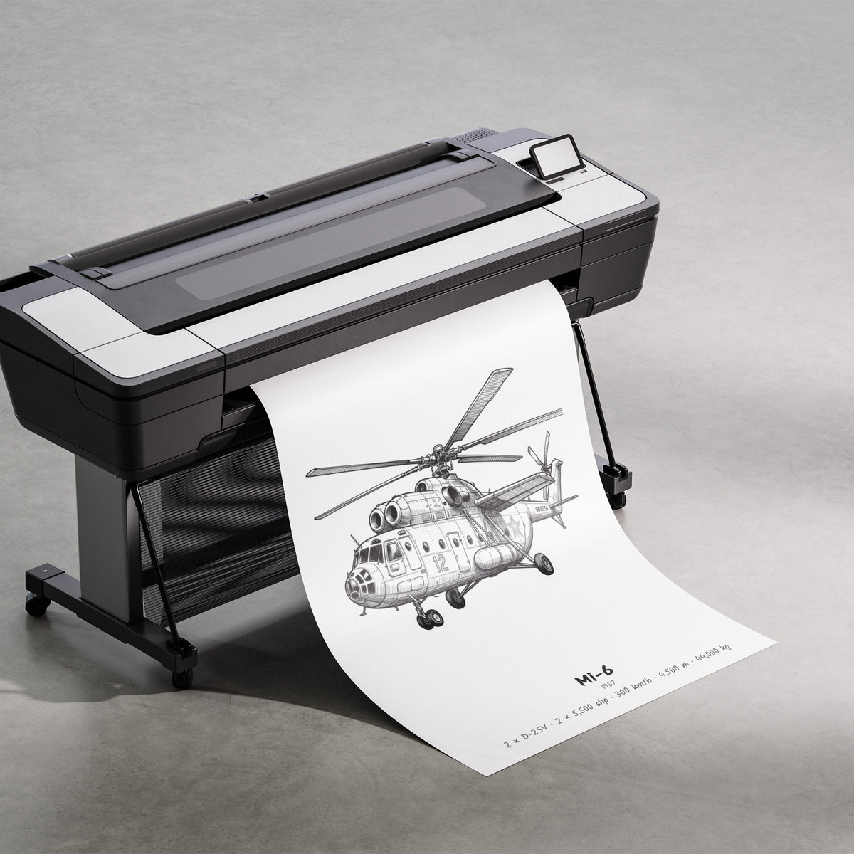Mil Mi-6 Hand Drawn Print