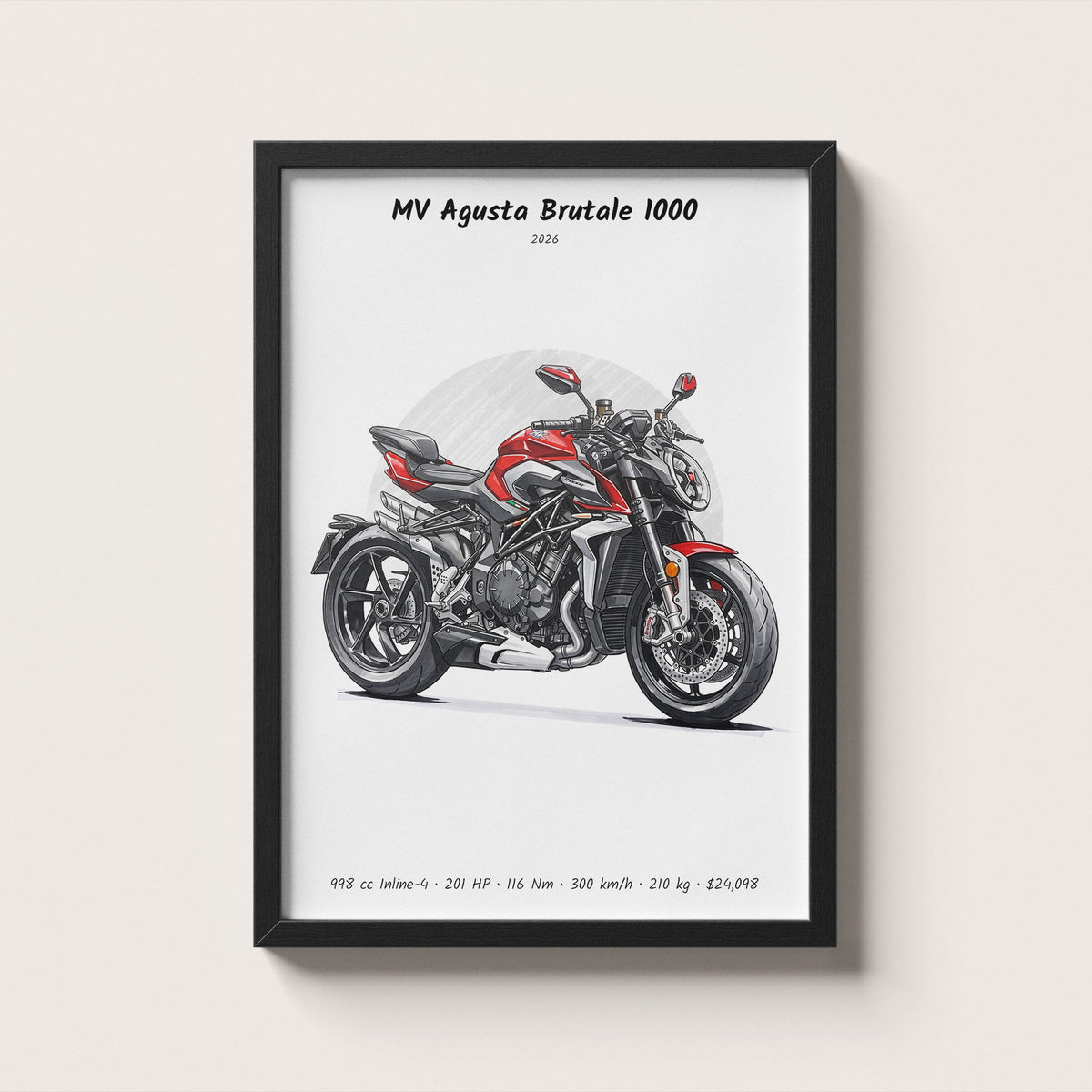 MV Agusta Brutale 1000 2026 Wall Art