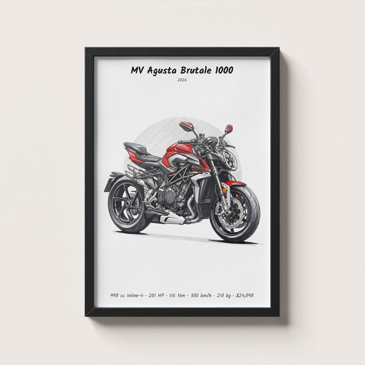 MV Agusta Brutale 1000 2026 Wall Art