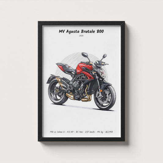 MV Agusta Brutale 800 2026 Wall Art
