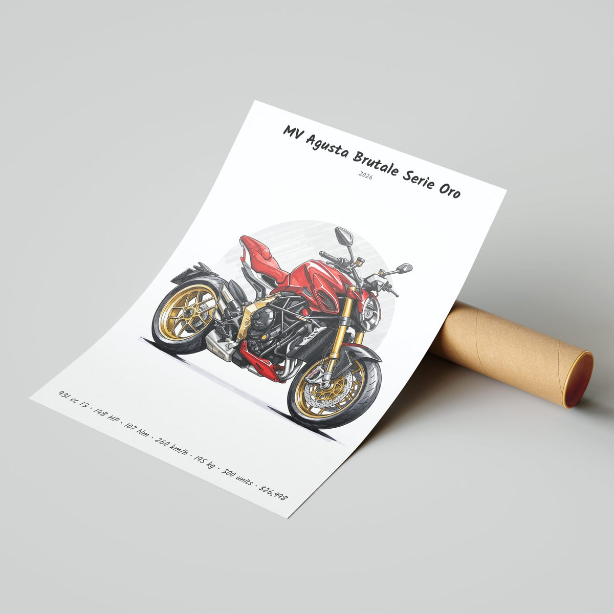 MV Agusta Brutale Serie Oro 2026 Poster