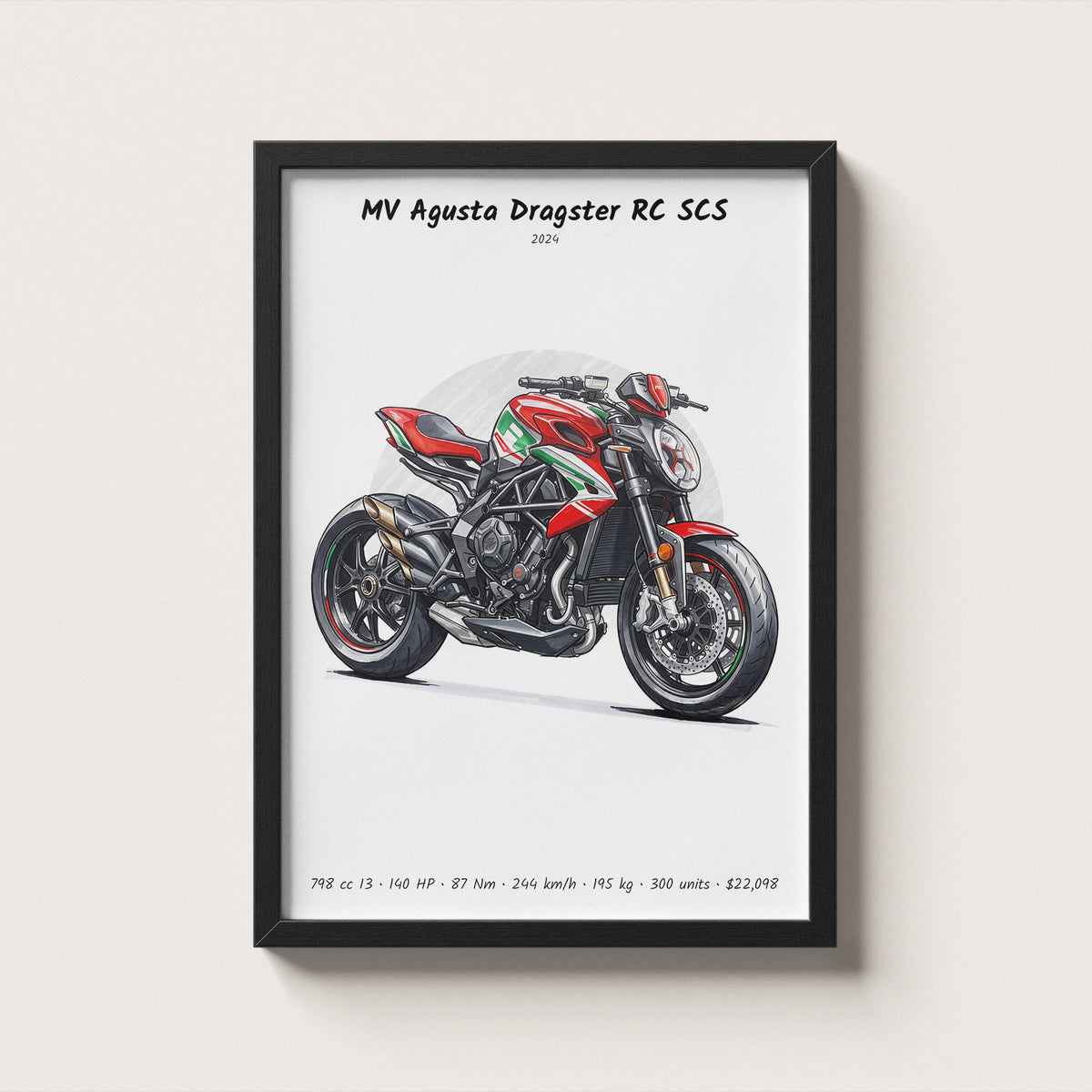 MV Agusta Dragster RC SCS 2024 Wall Art