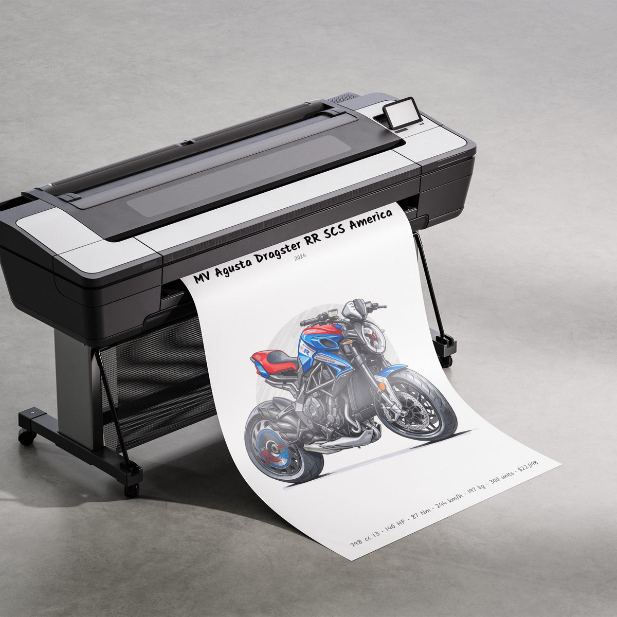 MV Agusta Dragster RR SCS America 2024 Print