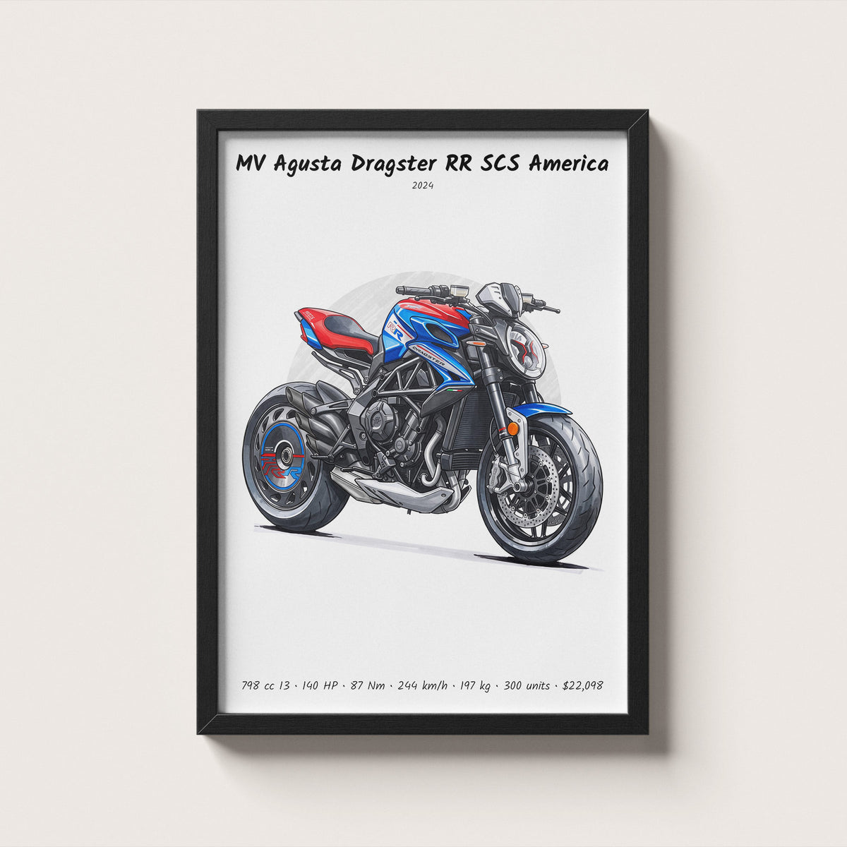 MV Agusta Dragster RR SCS America 2024 Wall Art
