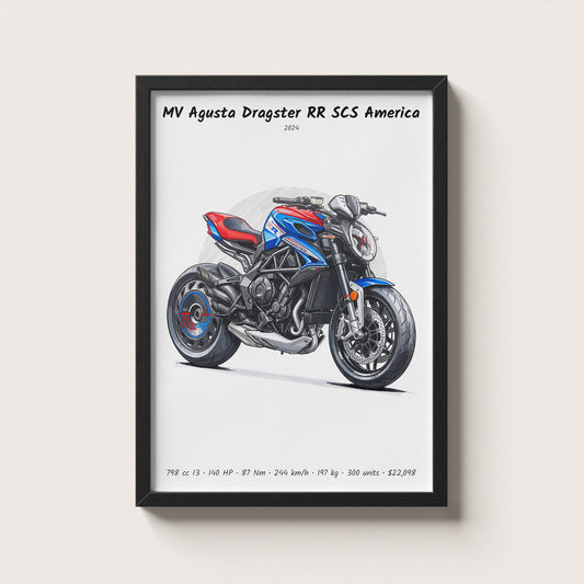 MV Agusta Dragster RR SCS America 2024 Wall Art
