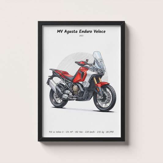 MV Agusta Enduro Veloce 2025 Wall Art