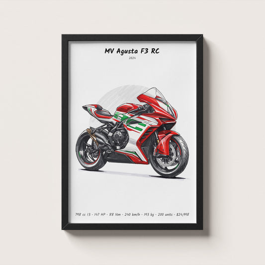 MV Agusta F3 RC 2024 Wall Art