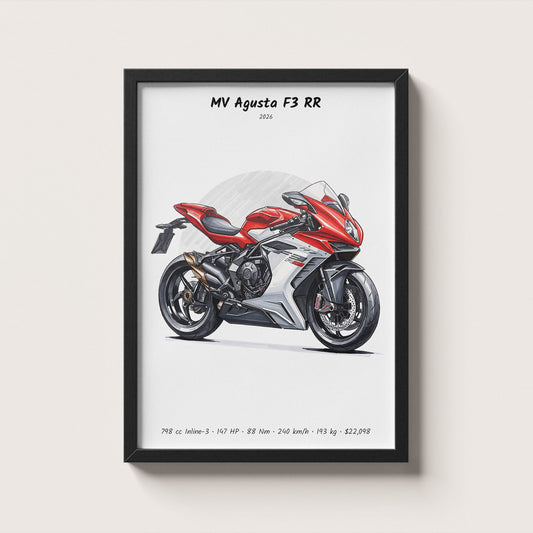 MV Agusta F3 RR 2026 Wall Art