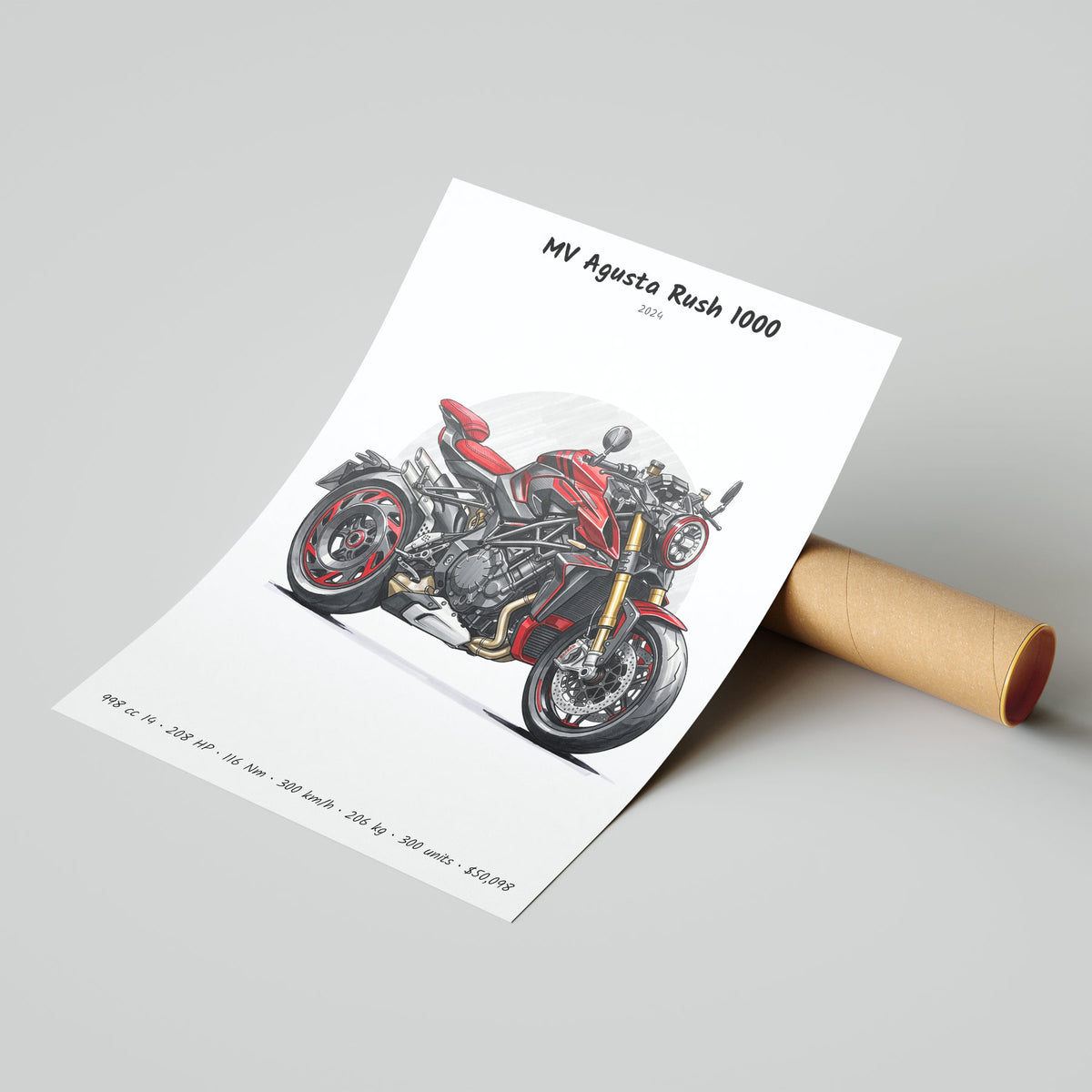 MV Agusta Rush 1000 2024 Poster