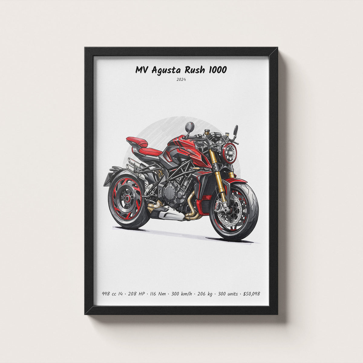 MV Agusta Rush 1000 2024 Wall Art