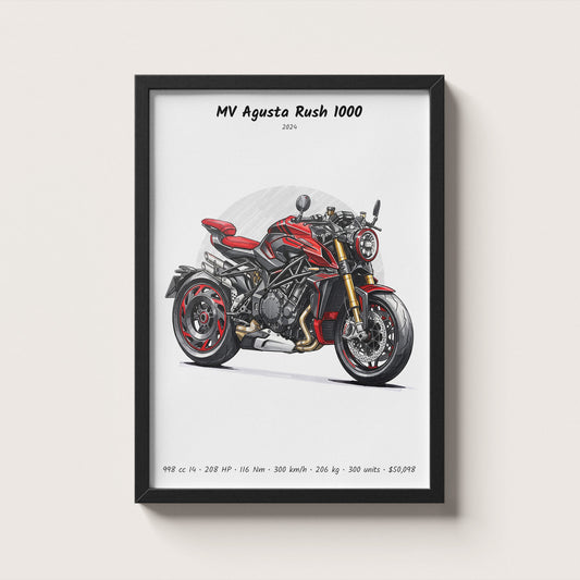 MV Agusta Rush 1000 2024 Wall Art