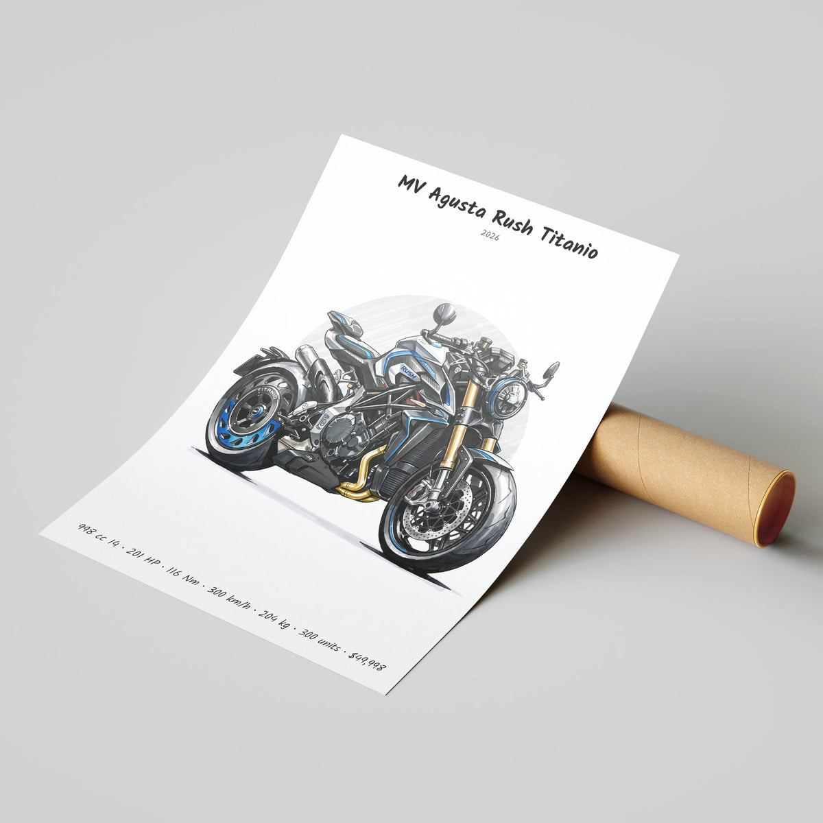 MV Agusta Rush Titanio 2026 Poster