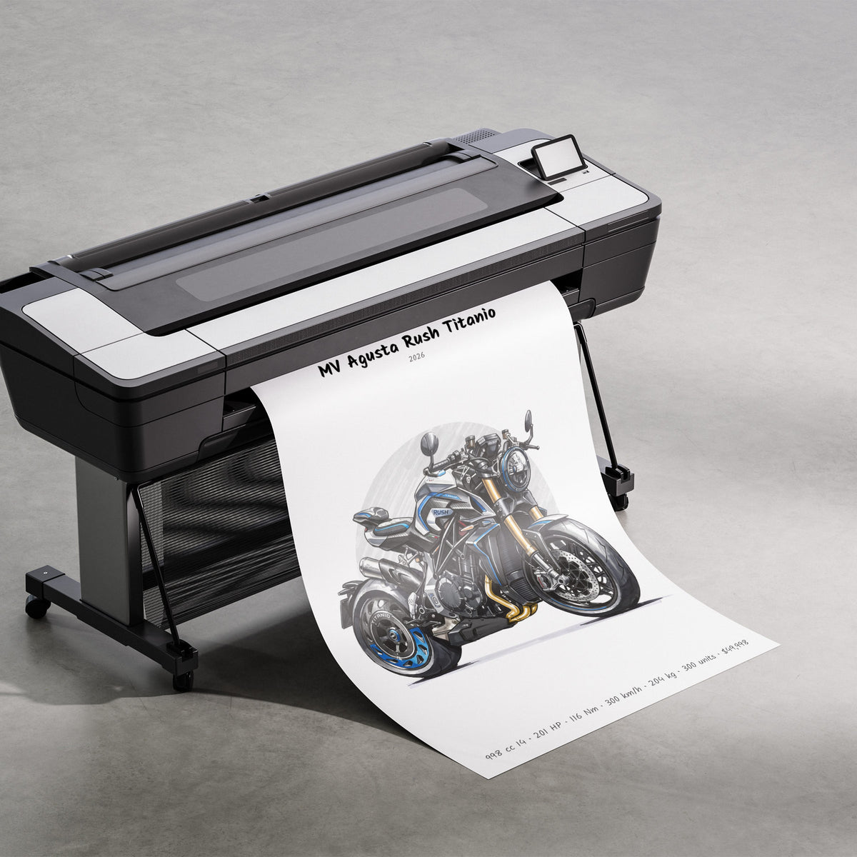 MV Agusta Rush Titanio 2026 Print