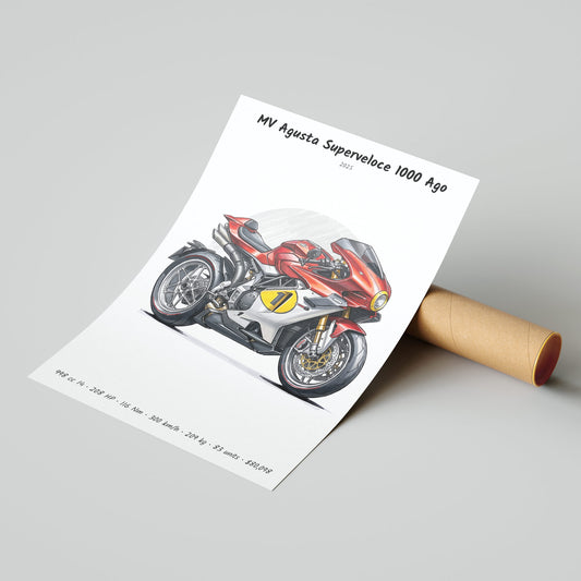 MV Agusta Superveloce 1000 Ago 2025 Poster