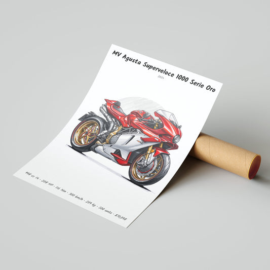 MV Agusta Superveloce 1000 Serie Oro 2024 Poster