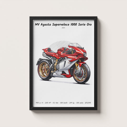 MV Agusta Superveloce 1000 Serie Oro 2024 Wall Art