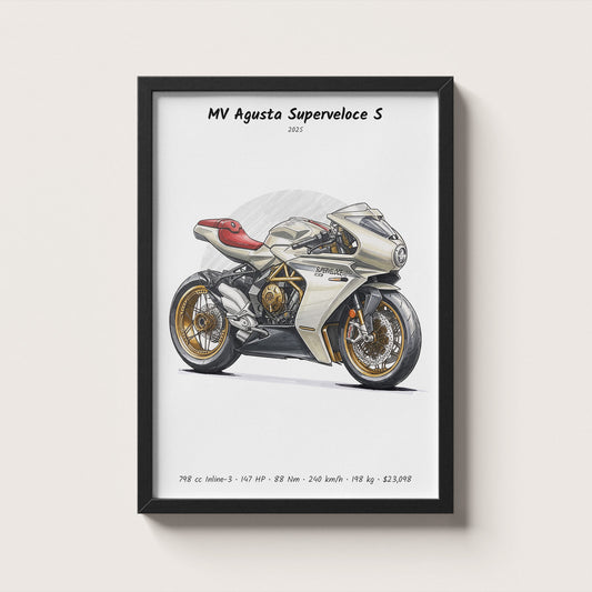 MV Agusta Superveloce S 2025 Wall Art