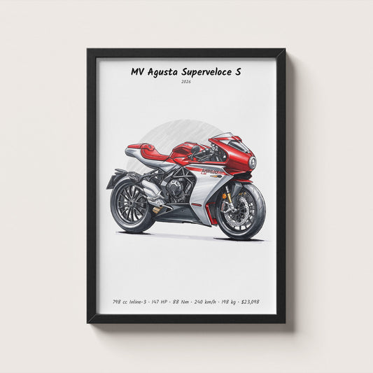 MV Agusta Superveloce S 2026 Wall Art