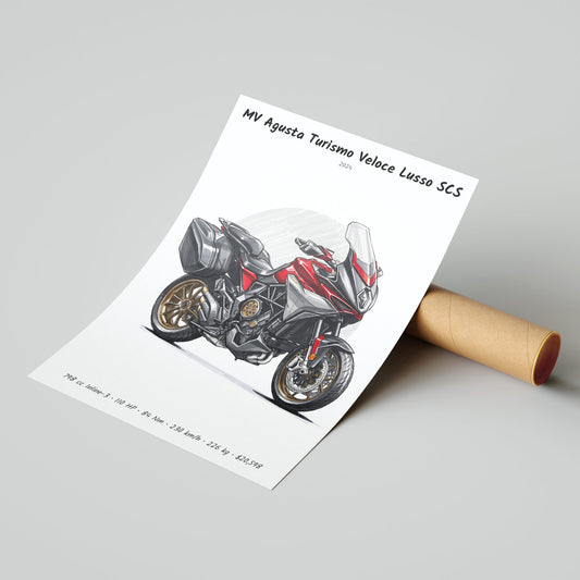 MV Agusta Turismo Veloce Lusso SCS 2024 Poster