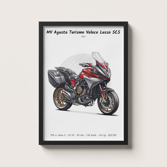 MV Agusta Turismo Veloce Lusso SCS 2024 Wall Art