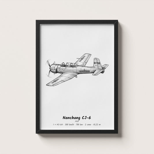 Nanchang CJ-6 Wall Art
